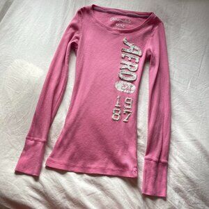 Pink Y2K Aeropostale Waffleknit Top